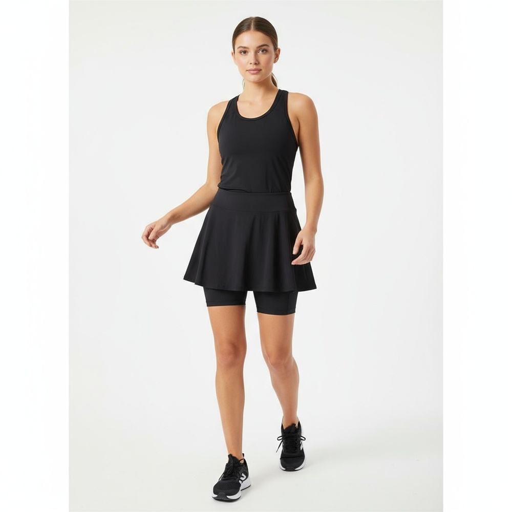 All In Motion Women's Small Black Active Tennis Skort‎ Workout Athletic
